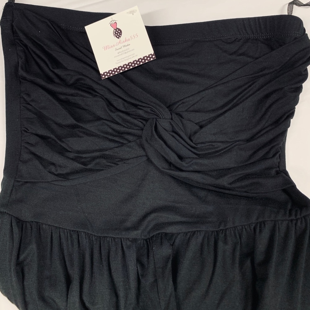 ✨LAST ONE✨Black tube side chic wide leg jumpsuit - Picture 8 of 8